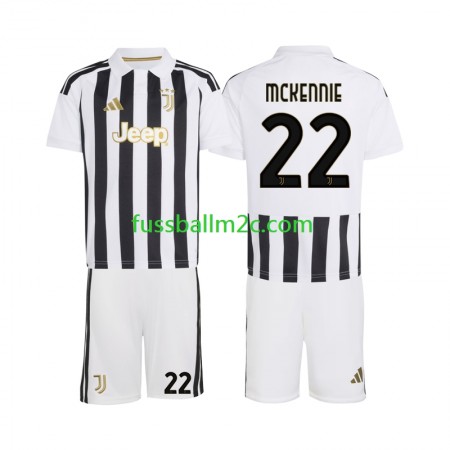 Fußballtrikots Juventus Weston McKennie 22 Kinder Heim Trikotsatz 2026-2027